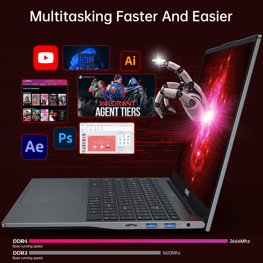 ACEMAGIC 15.6'' FHD Gaming Laptop AMD Ryzen 7 5700U up to 4.3GHz 16GB