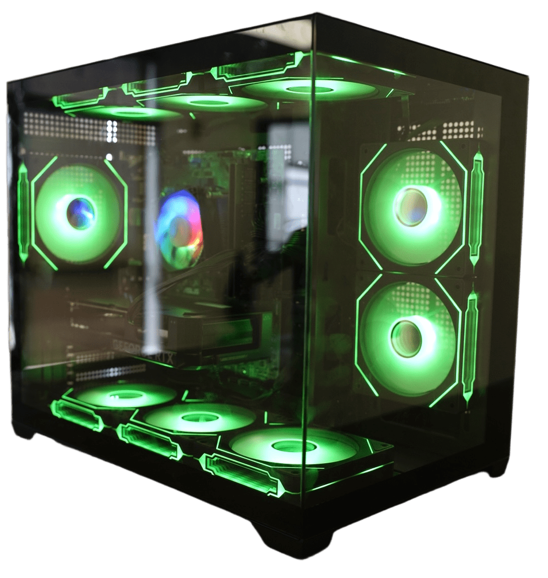 Video Editing Gaming PC Computer Desktop, RTX 3050 8GB, Xeon E5-2690 V