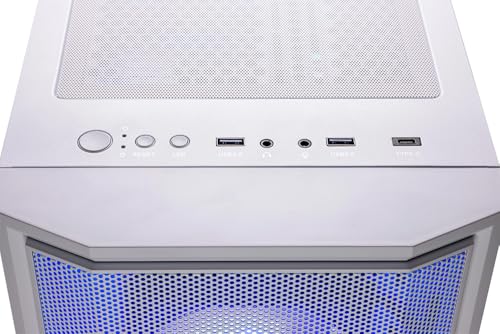Skytech Archangel Gaming PC Desktop, Ryzen 7 5700 3.7 GHz (4.6GHz Turbo Boost), AMD RX 6600 8GB GDDR6, 1TB SSD, 16GB DDR4 RAM 3200, 650W Gold PSU, Wi-Fi, Win 11 Home