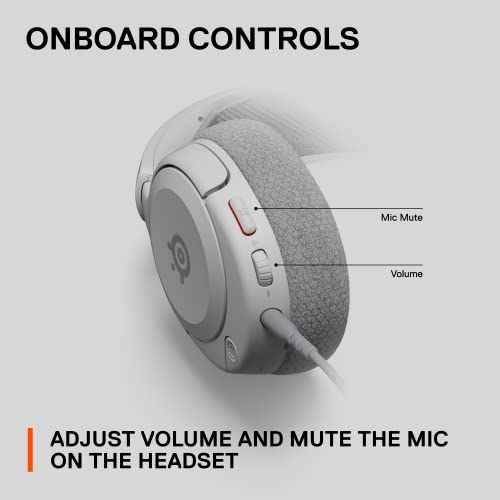 New SteelSeries Arctis Nova 1P Multi-System Gaming Headset — Hi-Fi Drivers — 360° Spatial Audio — Comfort Design — Durable — Lightweight — Noise-Cancelling Mic — PS5/PS4, PC, Xbox, Switch - White