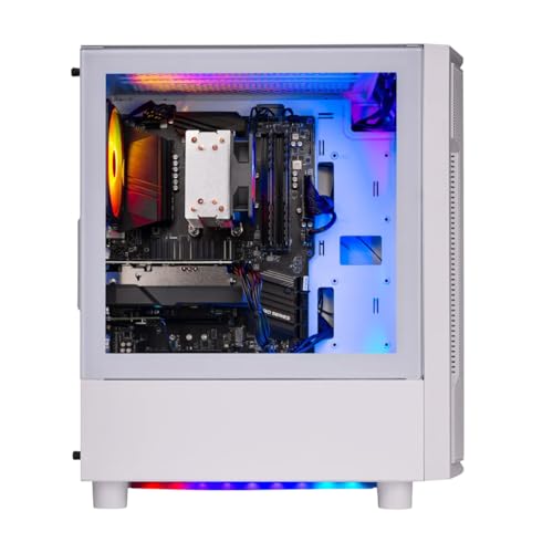 Skytech Archangel Gaming PC Desktop, Ryzen 7 5700 3.7 GHz (4.6GHz Turbo Boost), AMD RX 6600 8GB GDDR6, 1TB SSD, 16GB DDR4 RAM 3200, 650W Gold PSU, Wi-Fi, Win 11 Home
