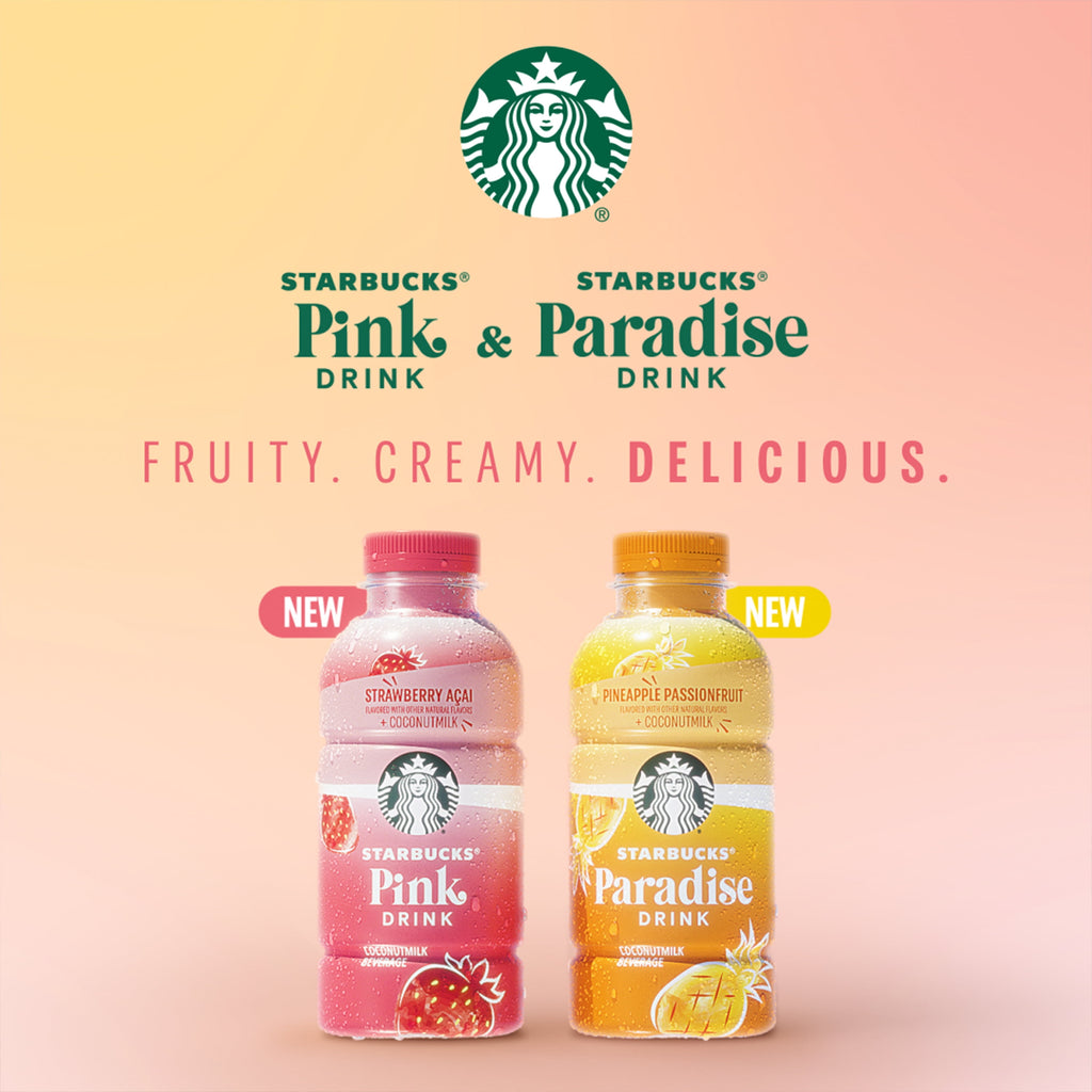 Starbucks Pink Drink, Strawberry Acai with Coconut Milk Beverage, 14 f
