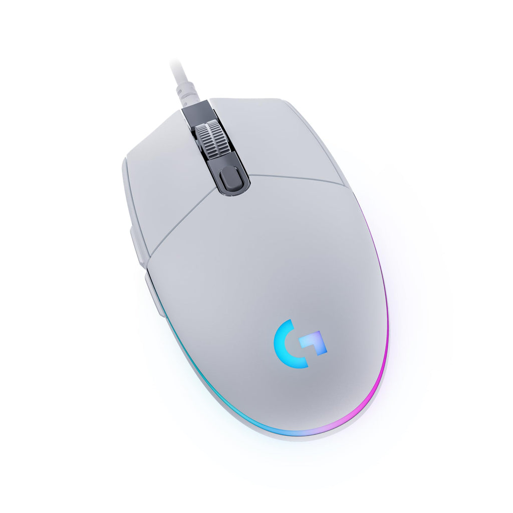 Logitech G203 Wired Gaming Mouse, 8,000 DPI, Rainbow Optical Effect LIGHTSYNC RGB, 6 Programmable Buttons, On-Board Memory, Screen Mapping, PC/Mac Computer and Laptop Compatible - Black