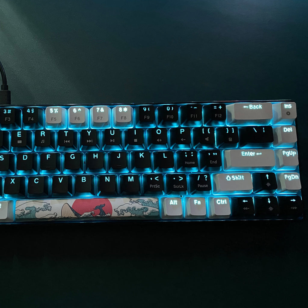 Portable 60% Mechanical Gaming Keyboard, Ice Blue LED Backlit Compact 68 Keys Mini Wired Office Keyboard With Blue Switch For Windows Laptop PC For Mac Gift For Birthday/Easter/President's Day/Boy/Girlfriends