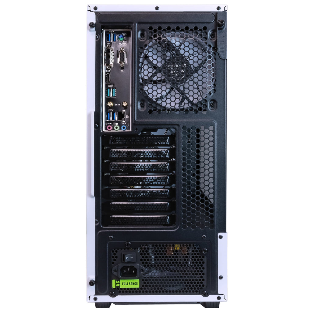Periphio Castle Gaming Desktops, AMD Ryzen 5 5600G, 16GB, 1TB SSD, Whi
