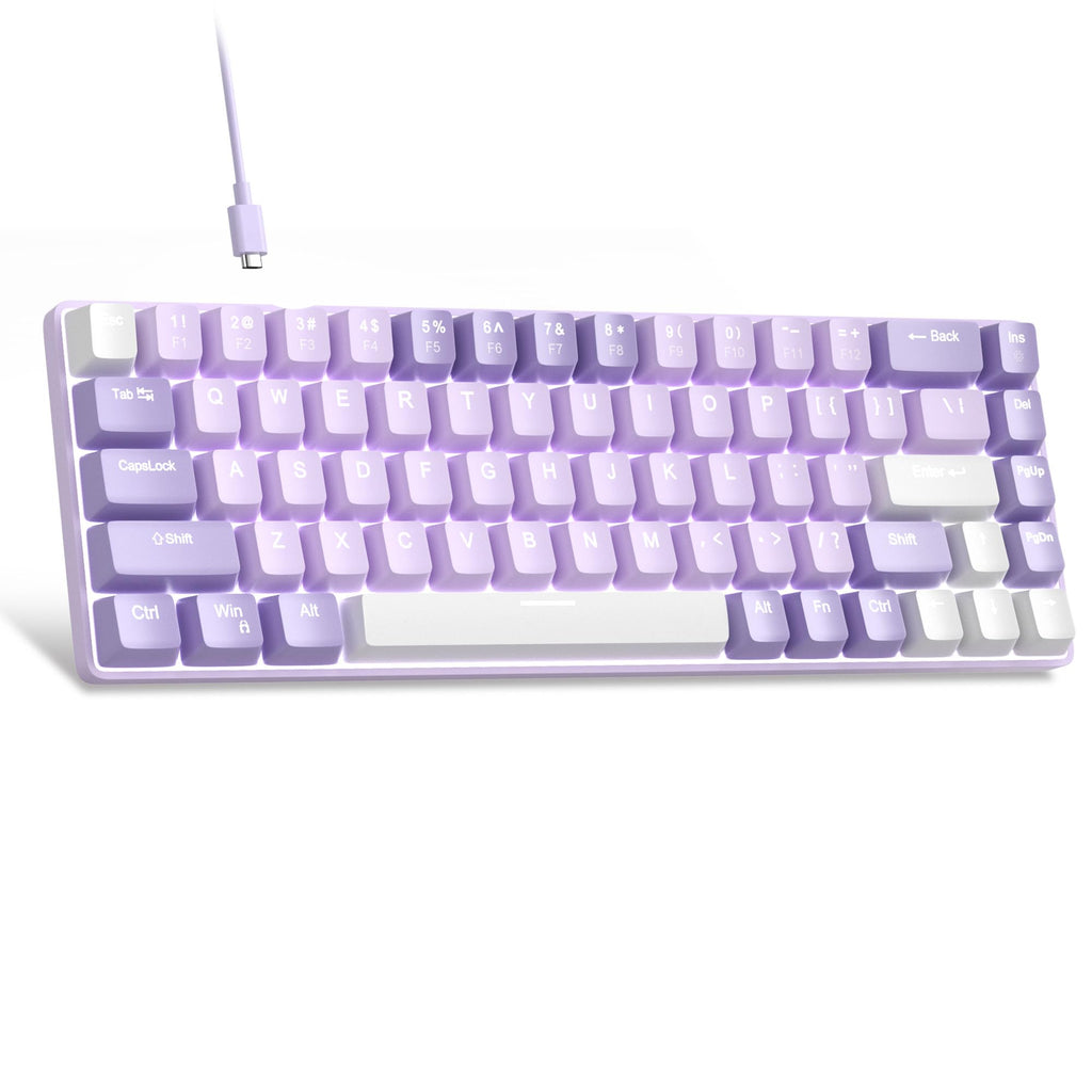 MageGee Portable 60% Mechanical Gaming Keyboard, MK-Box LED Backlit Compact 68 Keys Mini Wired Office Keyboard with Blue Switch for Windows Laptop PC Mac Black/Grey