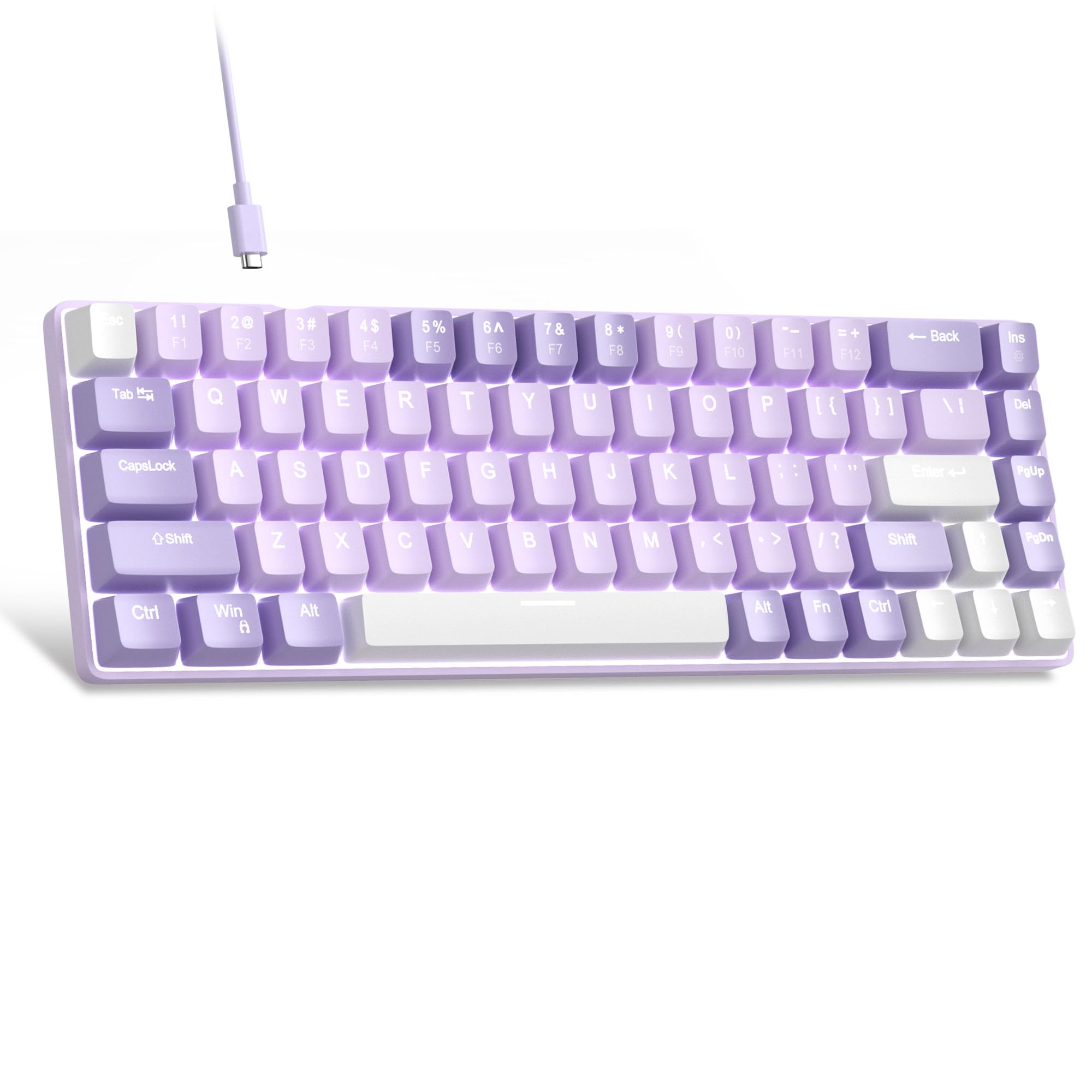 MageGee Portable 60% Mechanical Gaming Keyboard, MK-Box LED Backlit Compact 68 Keys Mini Wired Office Keyboard with Blue Switch for Windows Laptop PC Mac Black/Grey