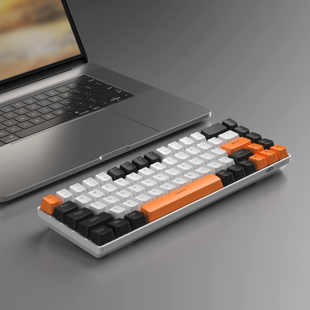 MageGee Portable 60% Mechanical Gaming Keyboard, MK-Box LED Backlit Compact 68 Keys Mini Wired Office Keyboard with Blue Switch for Windows Laptop PC Mac Black/Grey