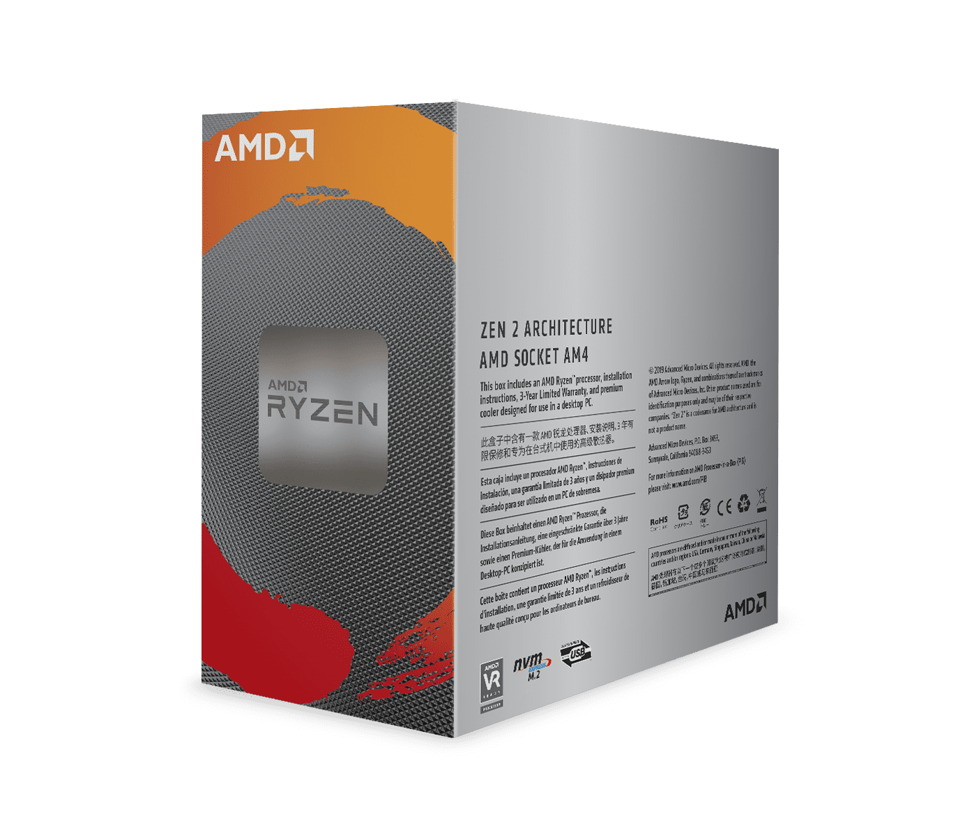 AMD Ryzen 5 3400G 4-Core, 8-Thread 4.2 GHz AM4 Processor with Radeon R