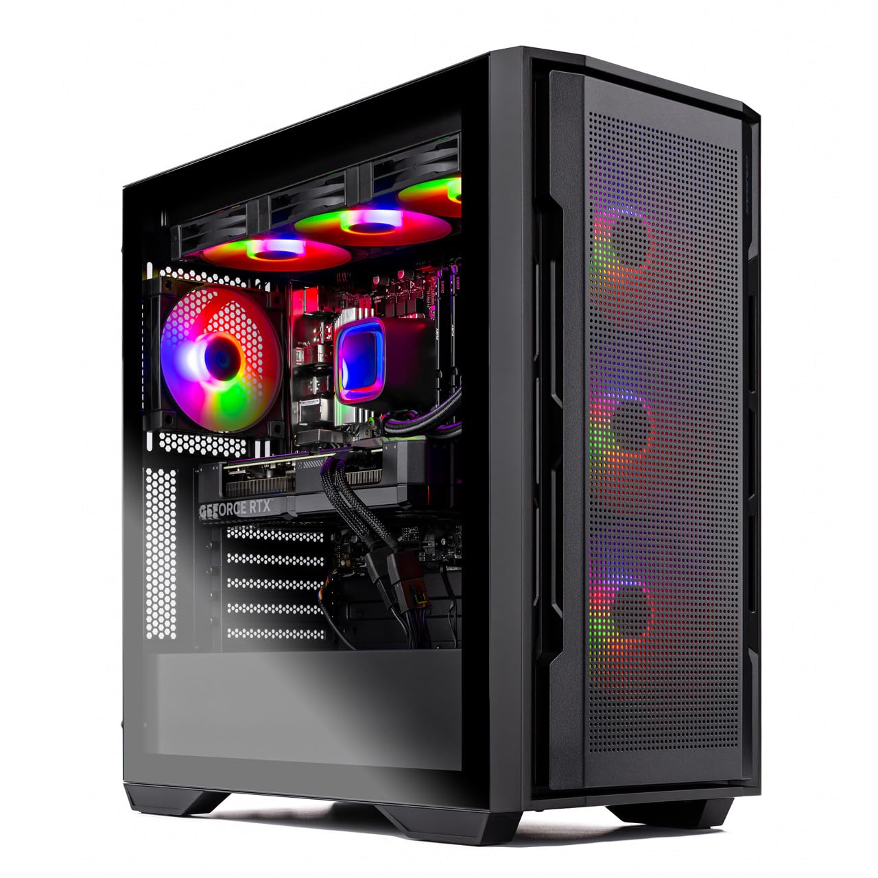 Skytech Archangel Gaming PC Desktop, Ryzen 7 5700 3.7 GHz (4.6GHz Turbo Boost), AMD RX 6600 8GB GDDR6, 1TB SSD, 16GB DDR4 RAM 3200, 650W Gold PSU, Wi-Fi, Win 11 Home