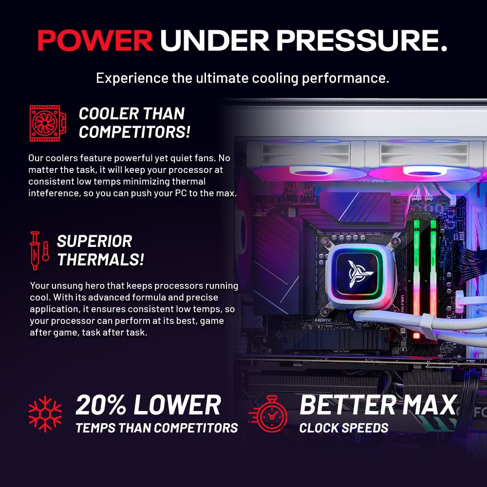 Skytech Archangel Gaming PC Desktop, Ryzen 7 5700 3.7 GHz (4.6GHz Turbo Boost), AMD RX 6600 8GB GDDR6, 1TB SSD, 16GB DDR4 RAM 3200, 650W Gold PSU, Wi-Fi, Win 11 Home