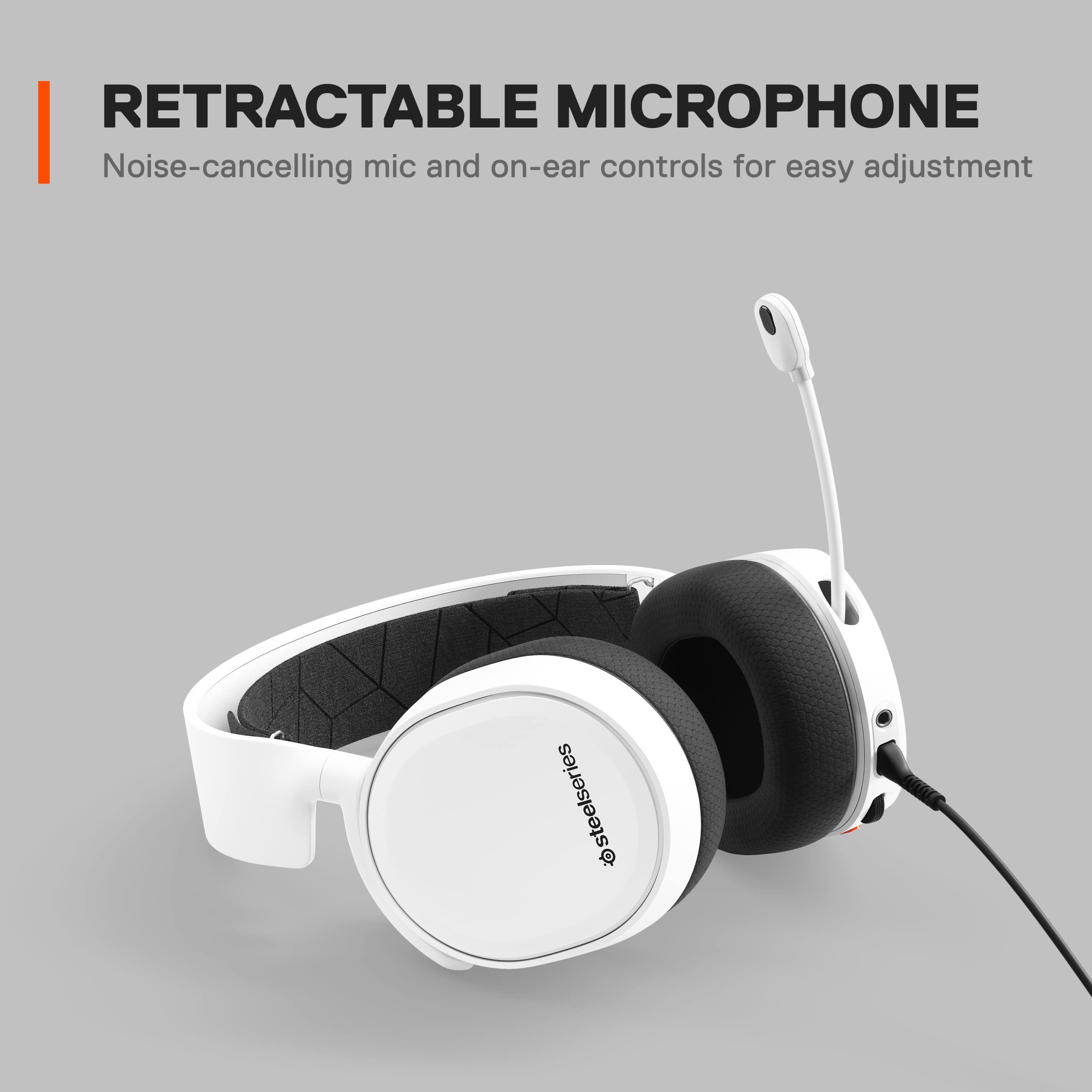 New SteelSeries Arctis Nova 1P Multi-System Gaming Headset — Hi-Fi Drivers — 360° Spatial Audio — Comfort Design — Durable — Lightweight — Noise-Cancelling Mic — PS5/PS4, PC, Xbox, Switch - White