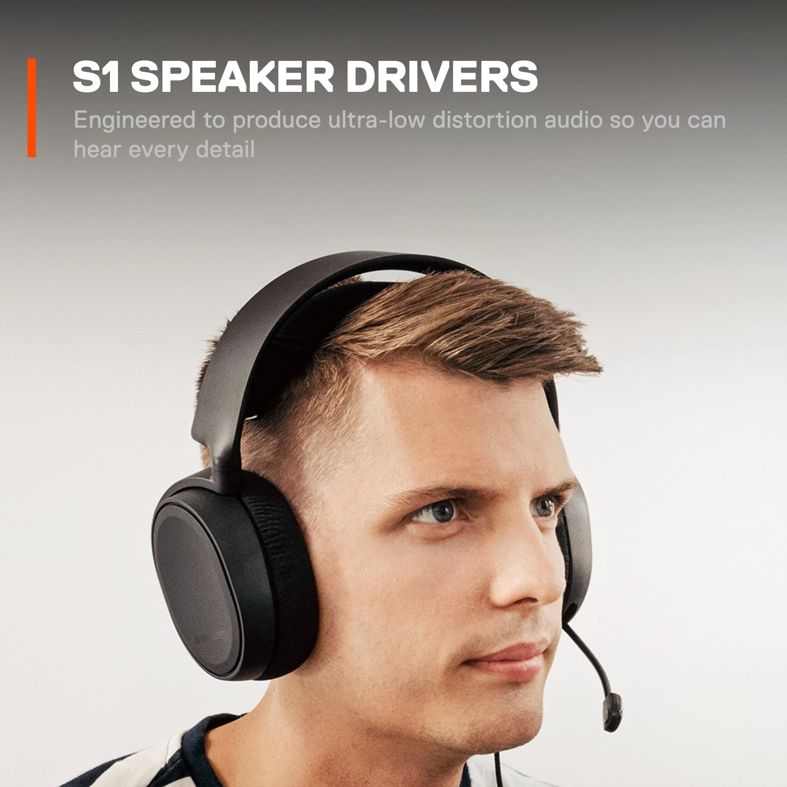 New SteelSeries Arctis Nova 1P Multi-System Gaming Headset — Hi-Fi Drivers — 360° Spatial Audio — Comfort Design — Durable — Lightweight — Noise-Cancelling Mic — PS5/PS4, PC, Xbox, Switch - White