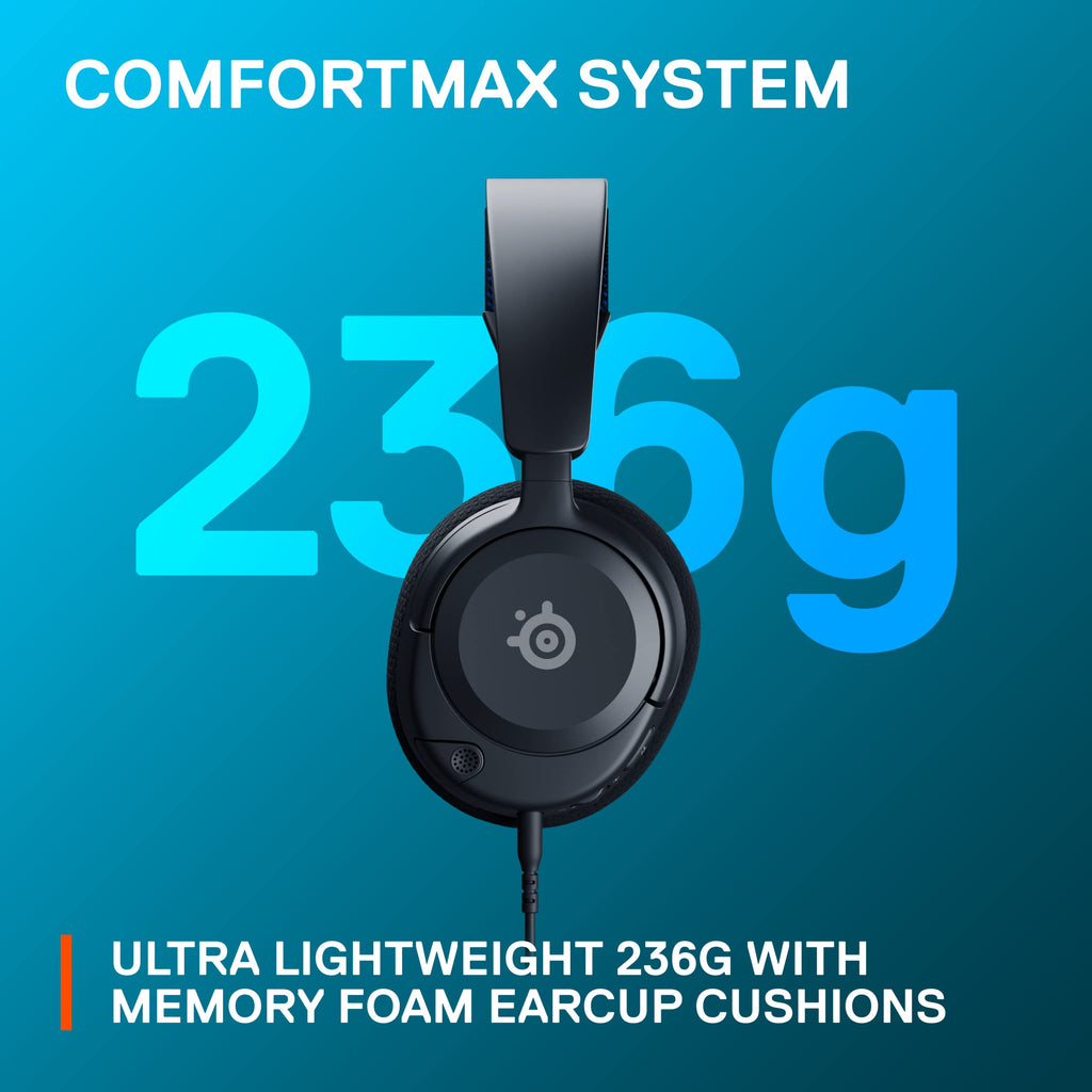New SteelSeries Arctis Nova 1P Multi-System Gaming Headset — Hi-Fi Drivers — 360° Spatial Audio — Comfort Design — Durable — Lightweight — Noise-Cancelling Mic — PS5/PS4, PC, Xbox, Switch - White