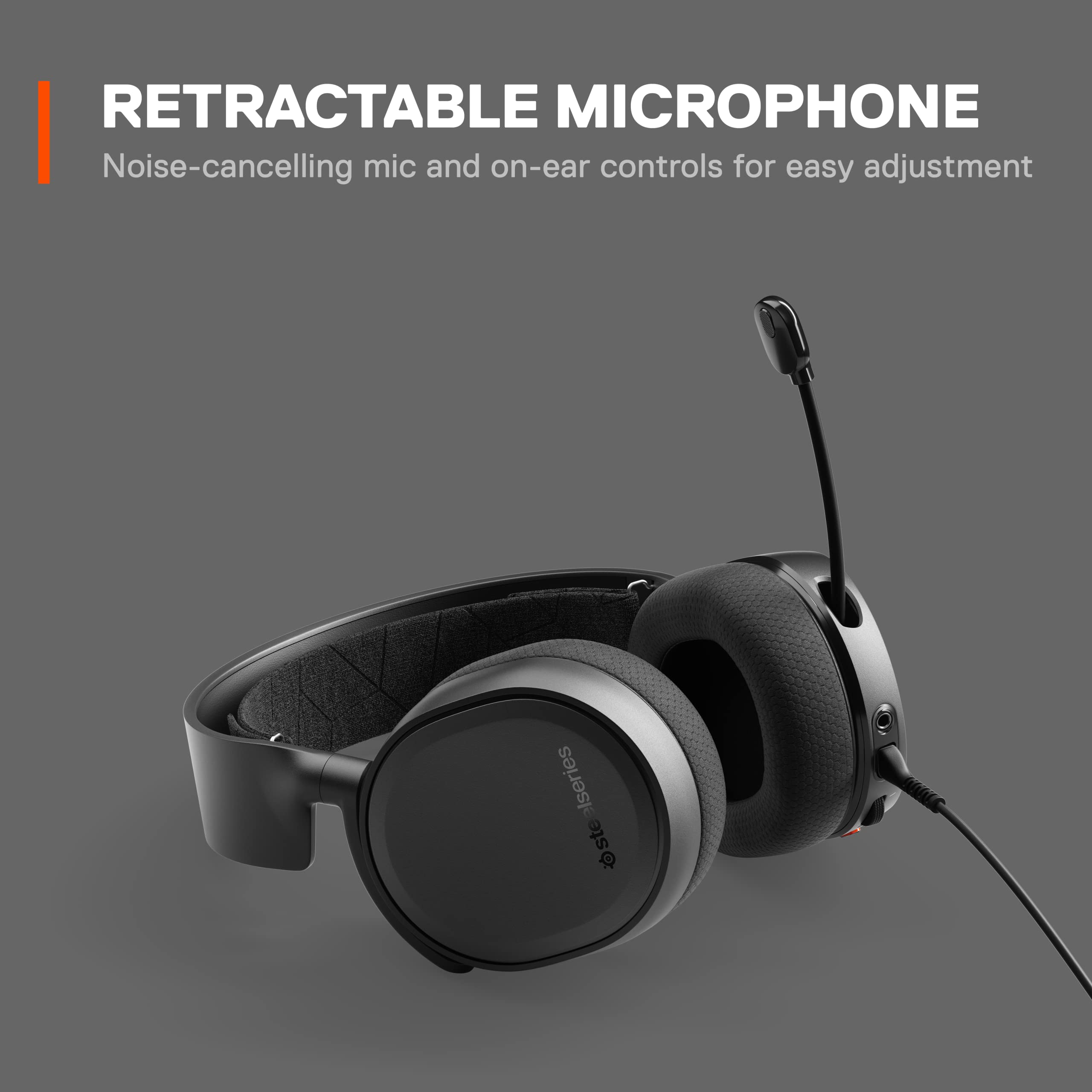 New SteelSeries Arctis Nova 1P Multi-System Gaming Headset — Hi-Fi Drivers — 360° Spatial Audio — Comfort Design — Durable — Lightweight — Noise-Cancelling Mic — PS5/PS4, PC, Xbox, Switch - White