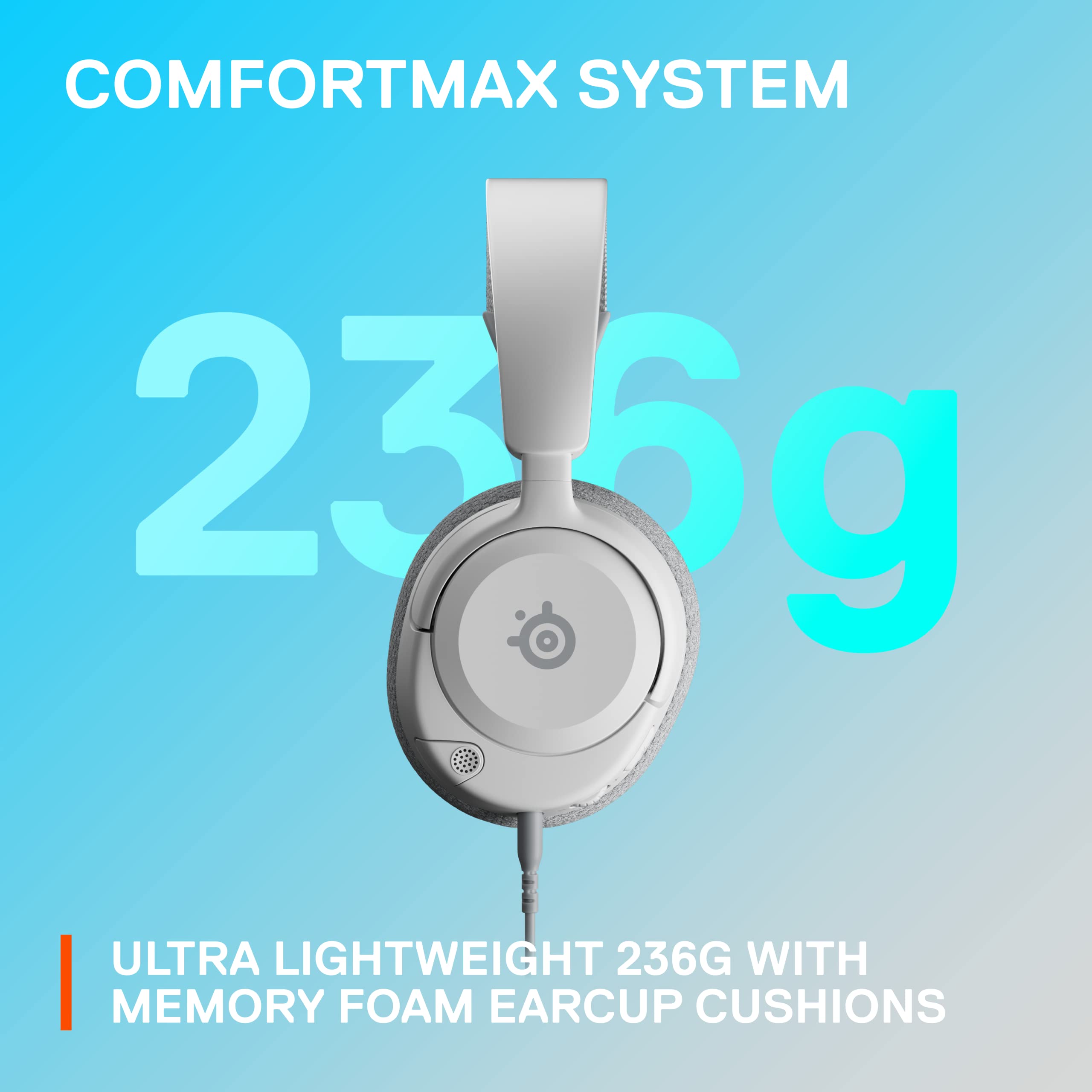New SteelSeries Arctis Nova 1P Multi-System Gaming Headset — Hi-Fi Drivers — 360° Spatial Audio — Comfort Design — Durable — Lightweight — Noise-Cancelling Mic — PS5/PS4, PC, Xbox, Switch - White