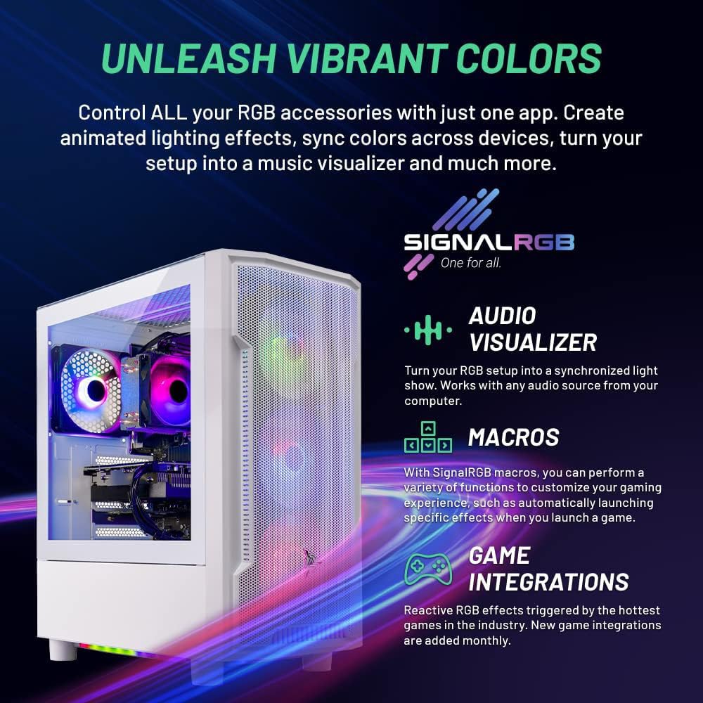 Skytech Archangel Gaming PC Desktop, Ryzen 7 5700 3.7 GHz (4.6GHz Turbo Boost), AMD RX 6600 8GB GDDR6, 1TB SSD, 16GB DDR4 RAM 3200, 650W Gold PSU, Wi-Fi, Win 11 Home