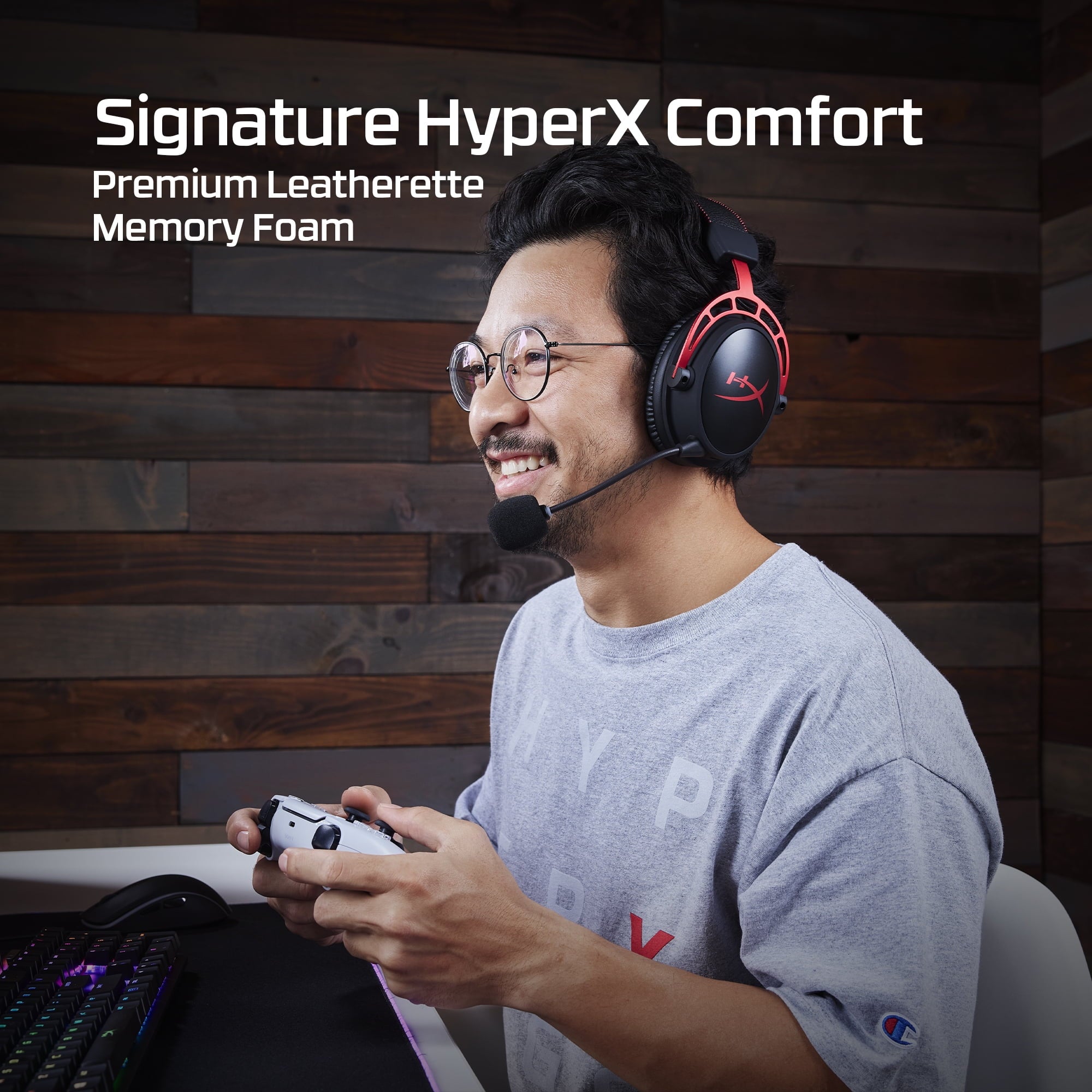 HyperX Cloud Alpha Wireless Over-Ear Gaming Headset, Red