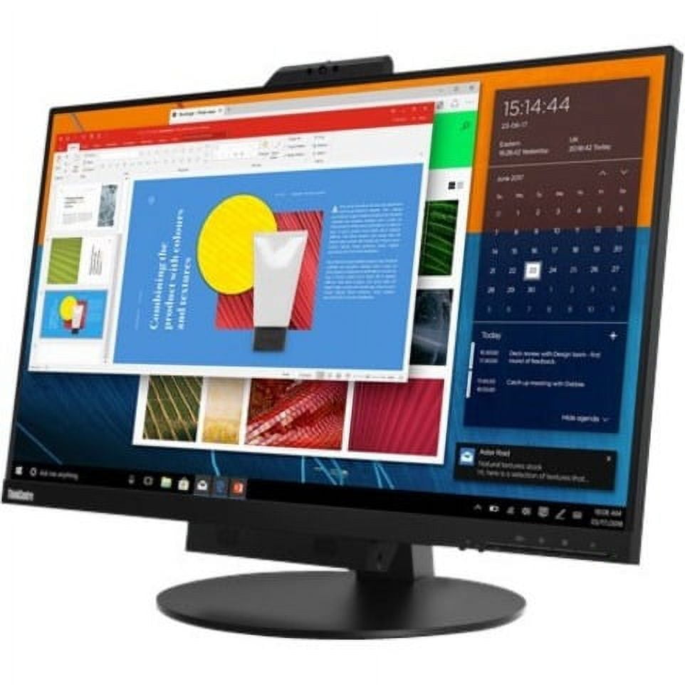 Lenovo ThinkCentre TIO27 27" Class Webcam WQHD LED Monitor, 16:9, Blac