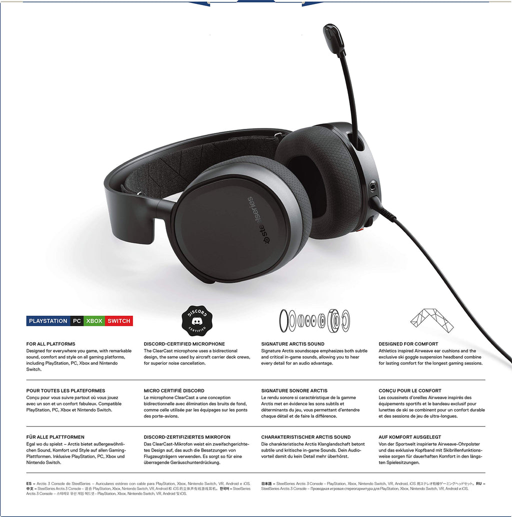 New SteelSeries Arctis Nova 1P Multi-System Gaming Headset — Hi-Fi Drivers — 360° Spatial Audio — Comfort Design — Durable — Lightweight — Noise-Cancelling Mic — PS5/PS4, PC, Xbox, Switch - White