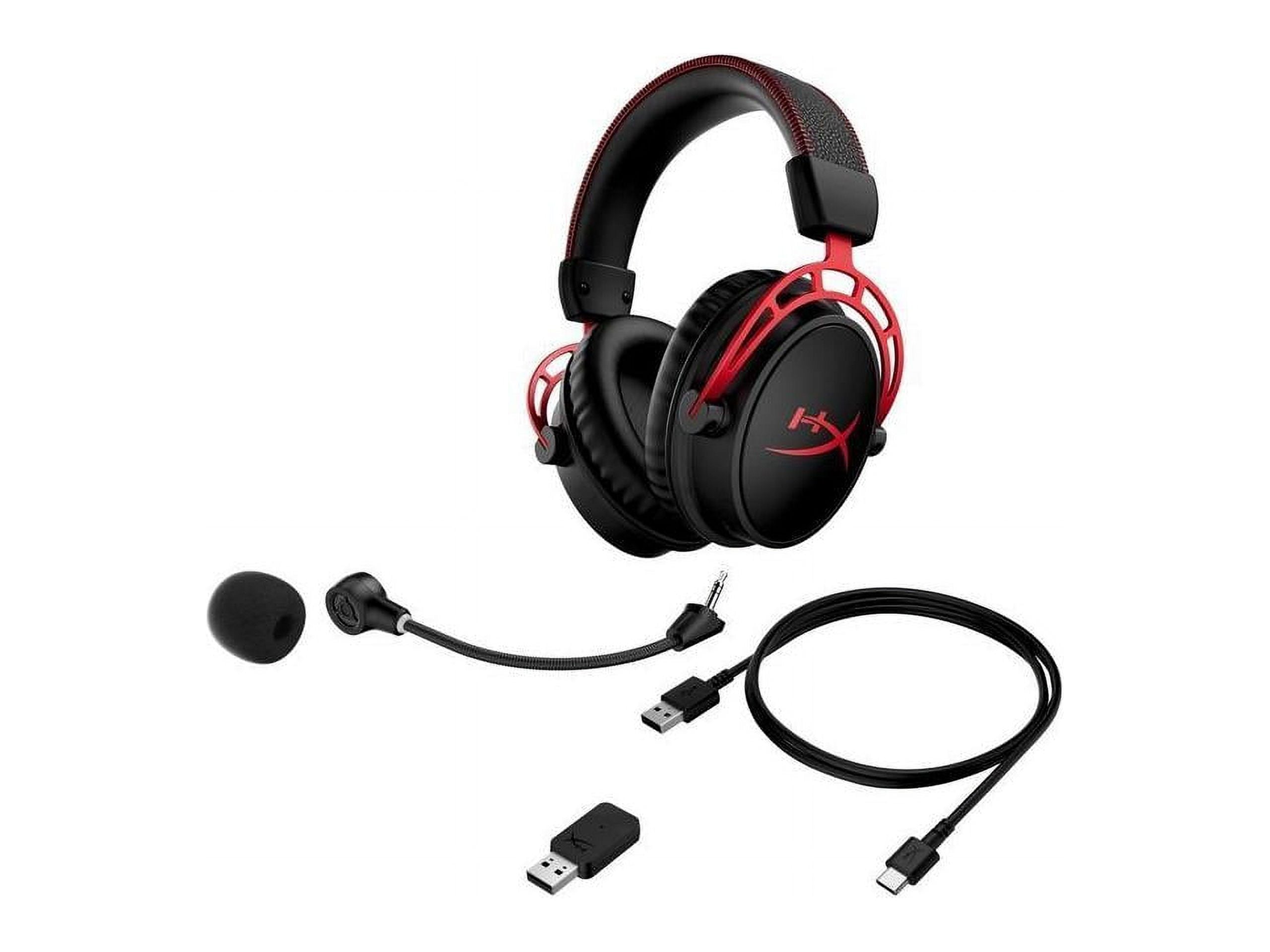 HyperX Cloud Alpha Wireless Over-Ear Gaming Headset, Red