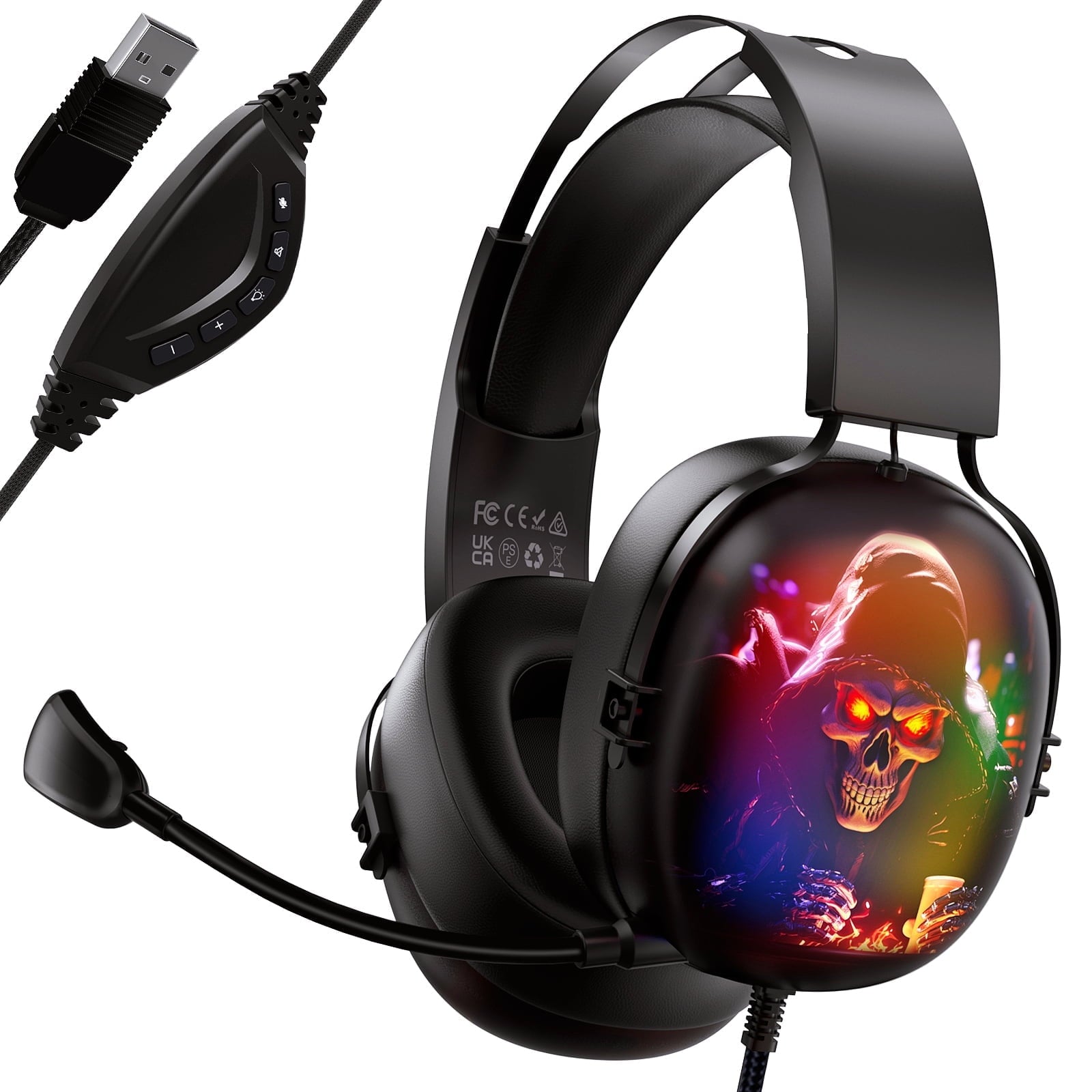 FONHAID Gaming Headset for PS5, PS4, PC, Laptop, Switch, MAC, Xbox Hea