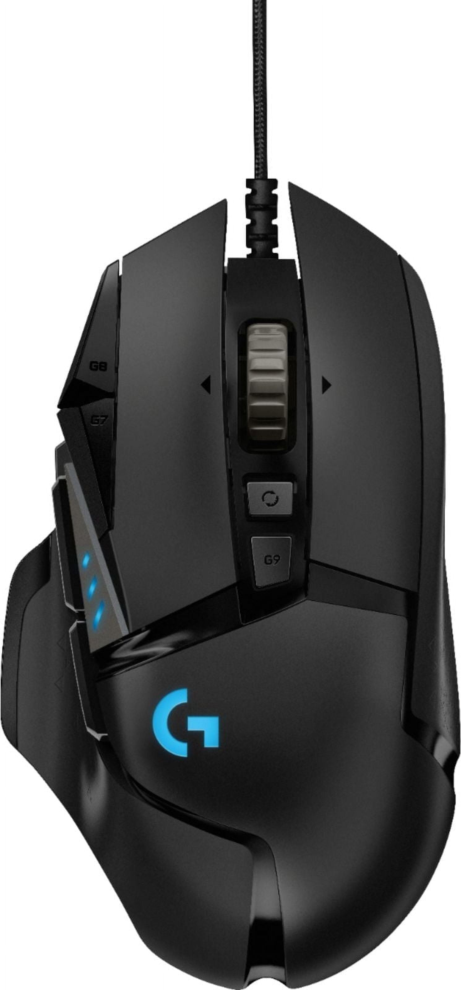 Logitech - G502 HERO Wired Optical Gaming Mouse with RGB Lighting - Bl