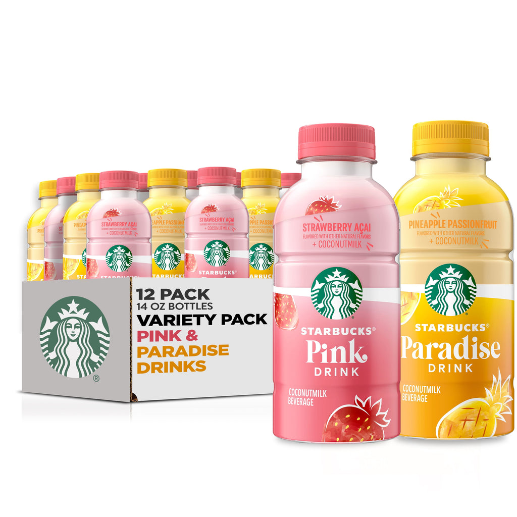 Starbucks Pink Drink, Strawberry Acai with Coconut Milk Beverage, 14 f