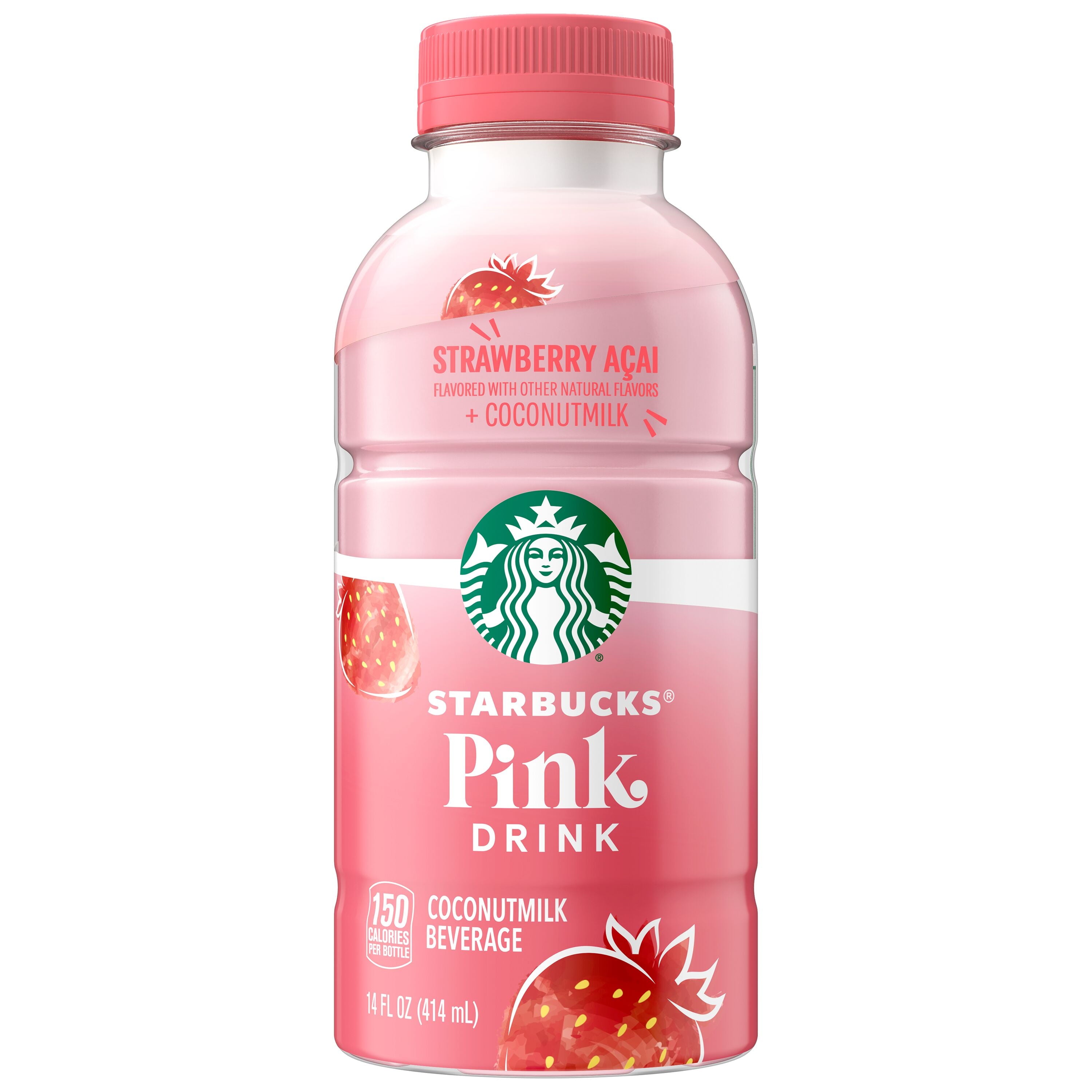 Starbucks Pink Drink, Strawberry Acai with Coconut Milk Beverage, 14 f