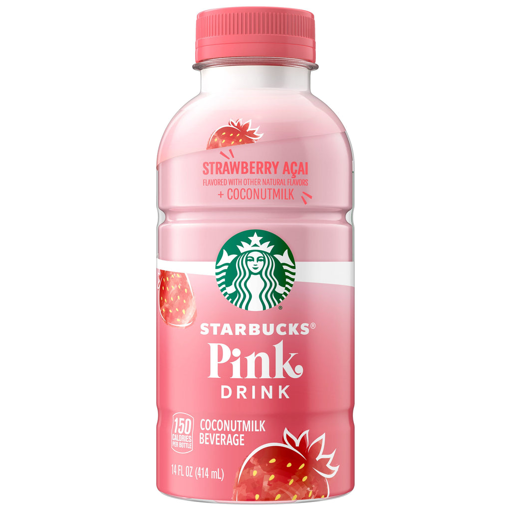 Starbucks Pink Drink, Strawberry Acai with Coconut Milk Beverage, 14 f