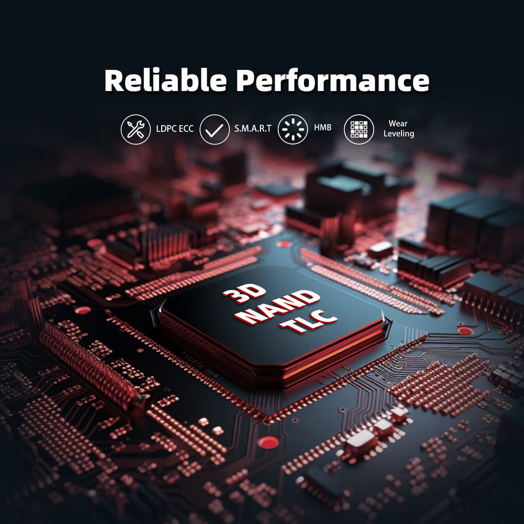 KingSpec NX 512GB Gen3x4 NVMe M.2 SSD -Up to 3500MB/s, 3D NAND Flash M