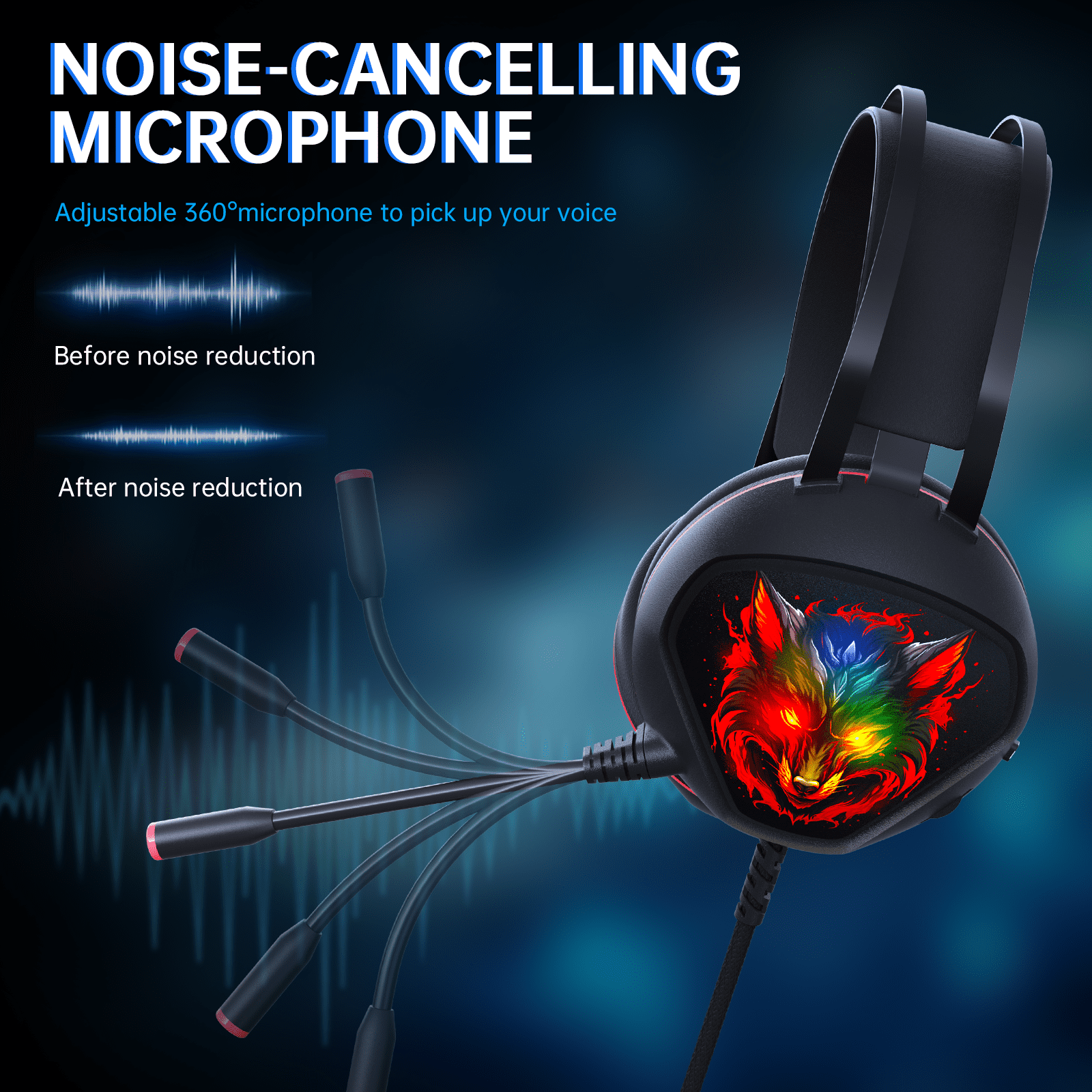 Ecomoment Gaming Headset for PC, PS5, Xbox Series X/S, Xbox One, Switc