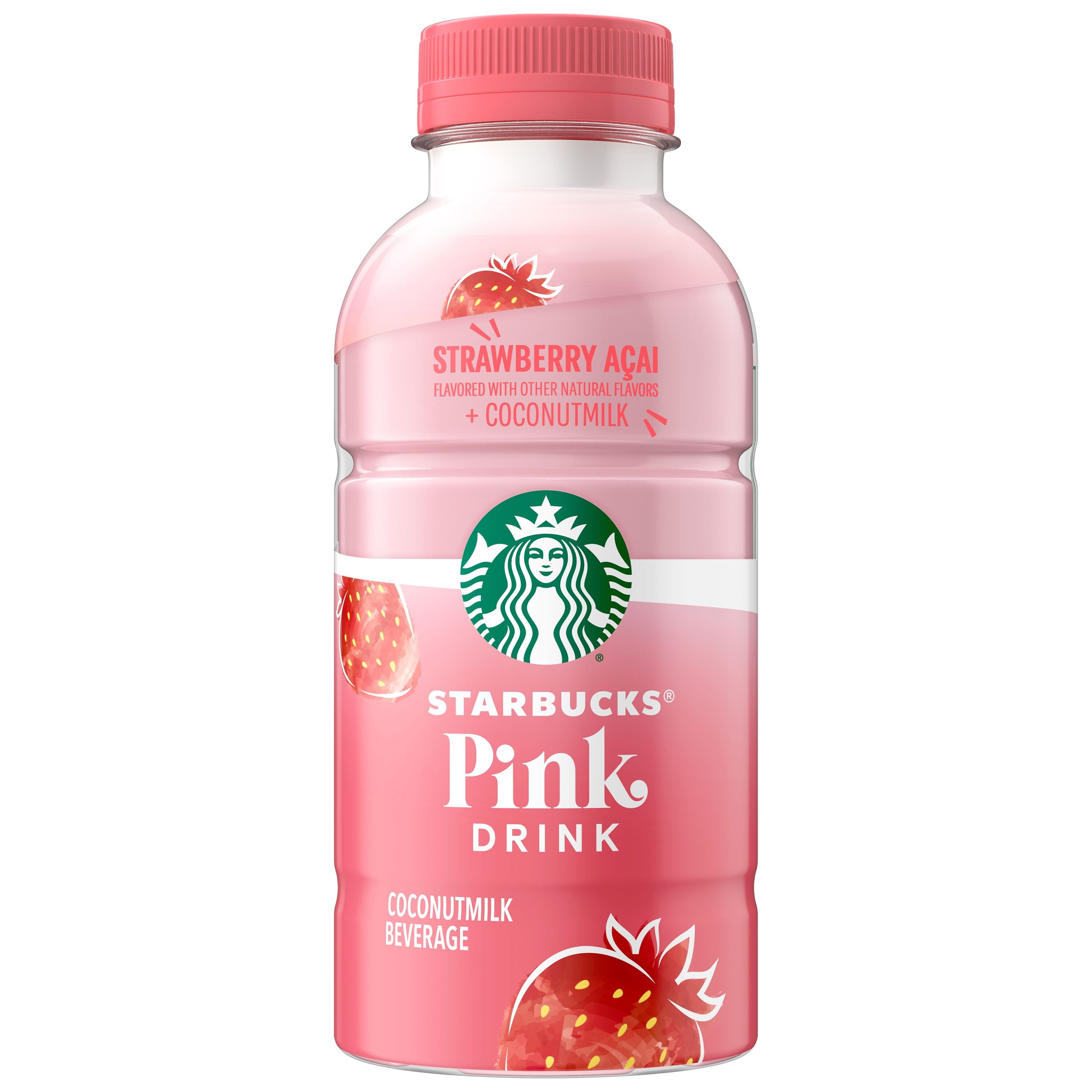 Starbucks Pink Drink, Strawberry Acai with Coconut Milk Beverage, 14 f