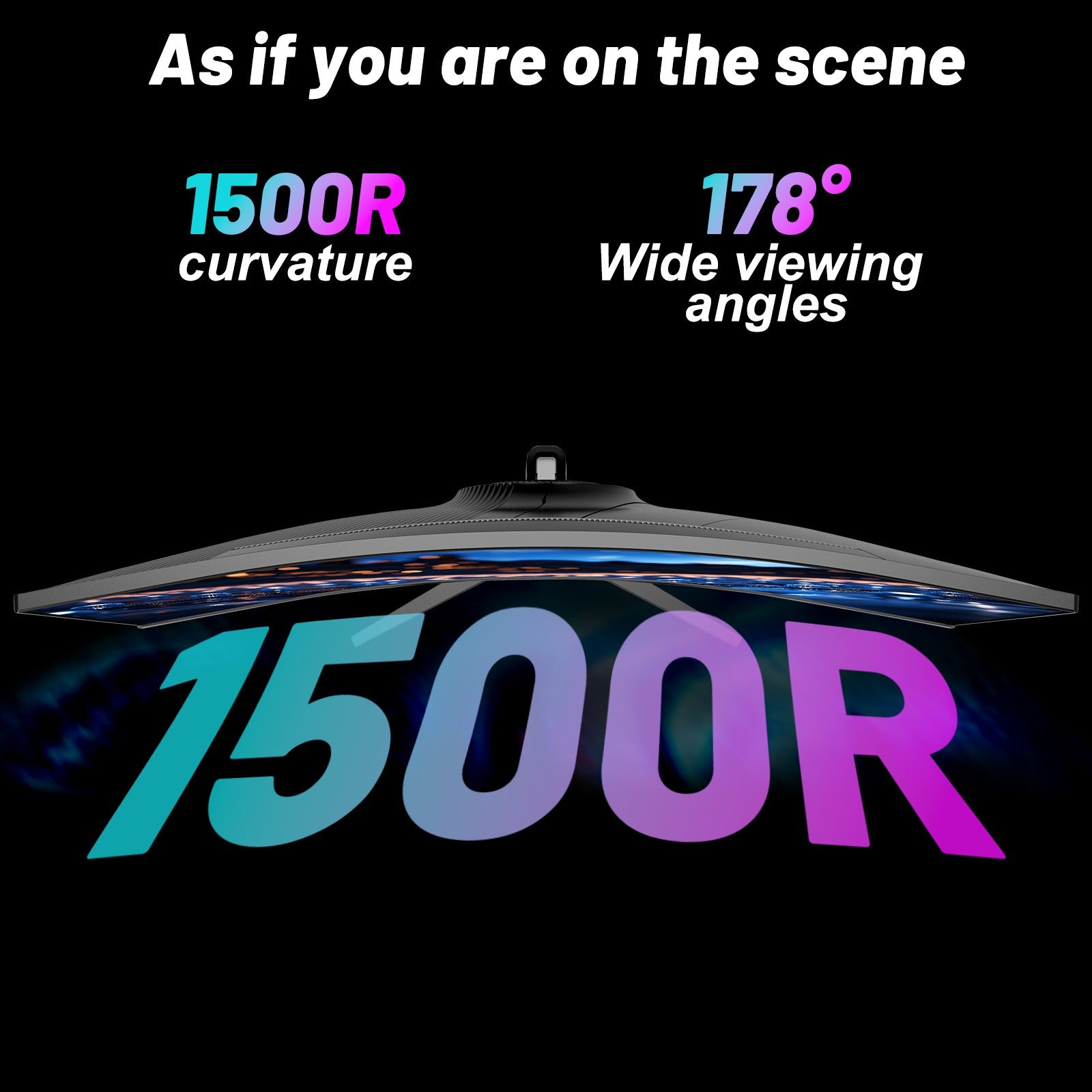 34 Inch Ultrawide Curved 144Hz or 120Hz Gaming Computer Monitor 1500R PC Screen、21:9 UWQHD (3440x1440), Adaptive Sync, 178° Viewing Angle,Display Port、Compatible with Wall mounting - Black
