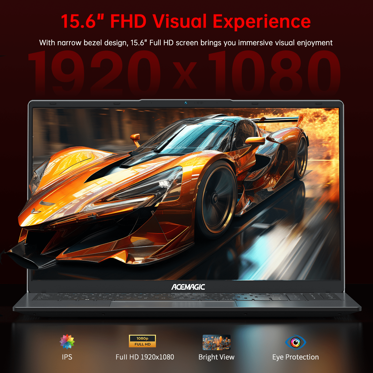 ACEMAGIC 15.6'' FHD Gaming Laptop AMD Ryzen 7 5700U up to 4.3GHz 16GB