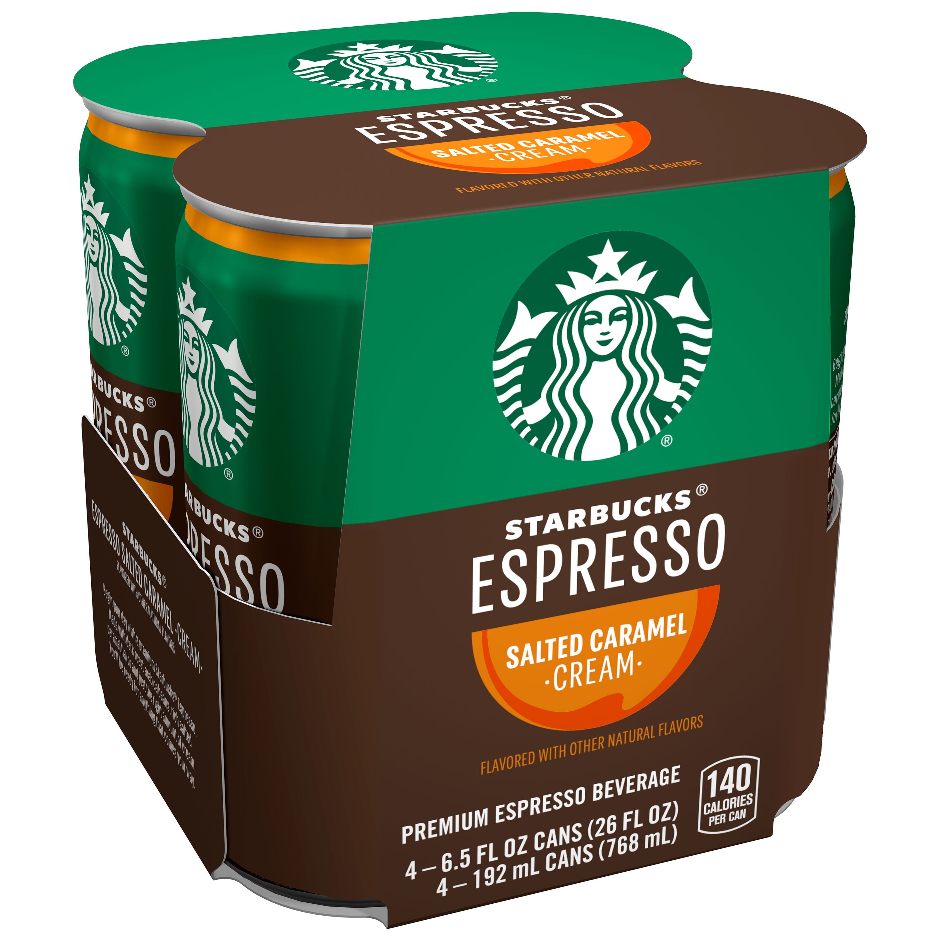 Starbucks Espresso Salted Caramel Cream 6.5 Fl Oz, 4 Count