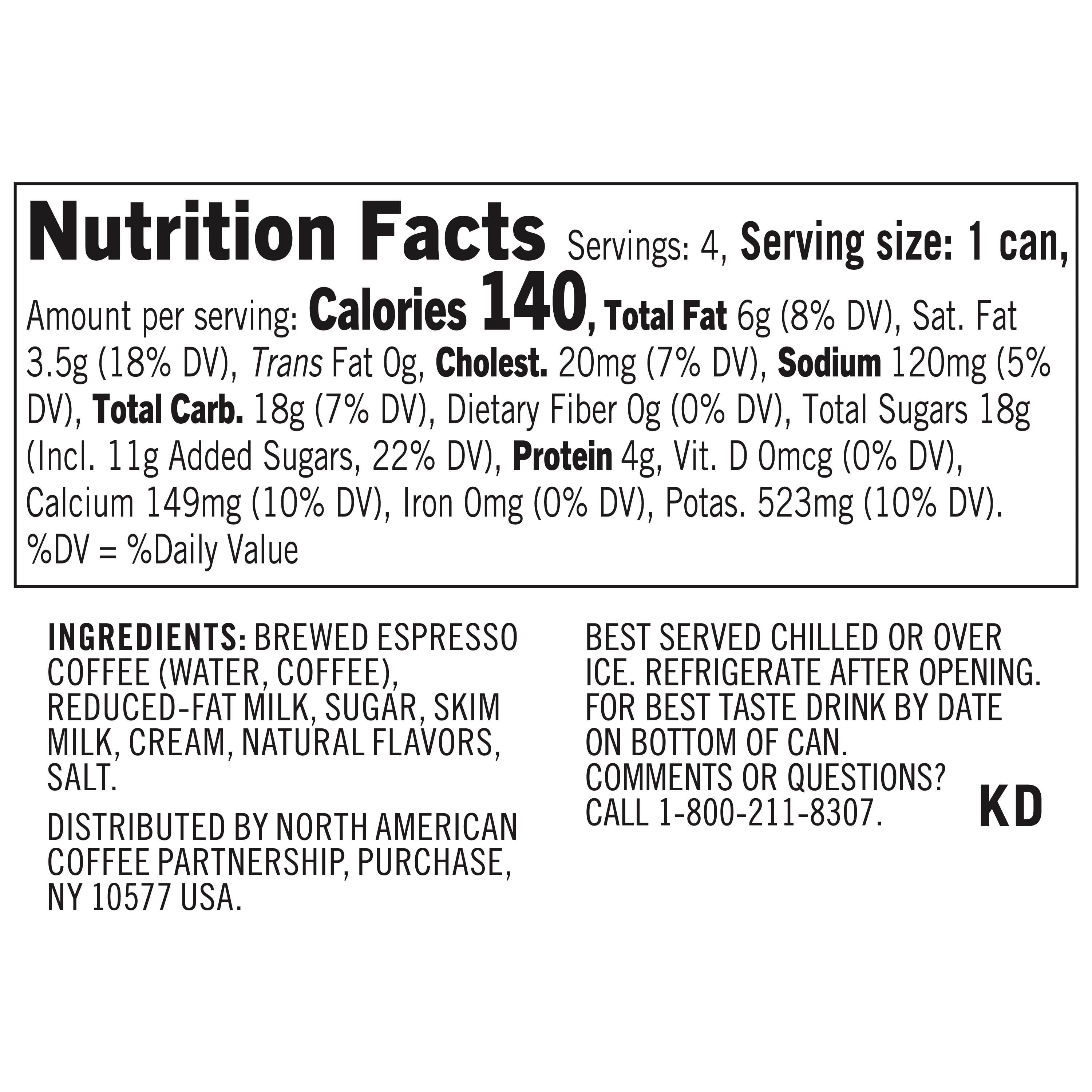 Starbucks Espresso Salted Caramel Cream 6.5 Fl Oz, 4 Count