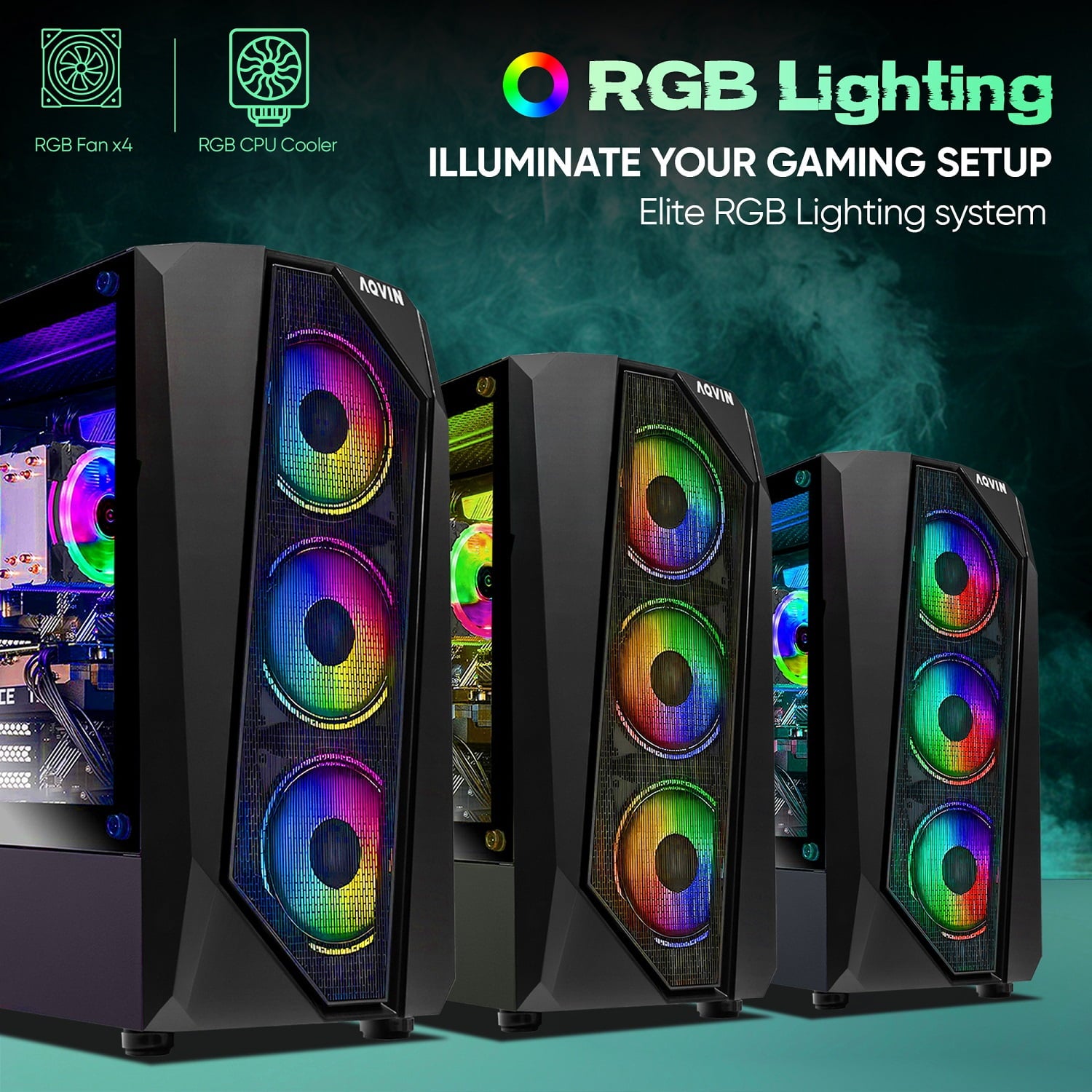 AQVIN AQ30 Gaming PC | AMD Graphics RX 550 4GB (HDMI) | Intel Core i7