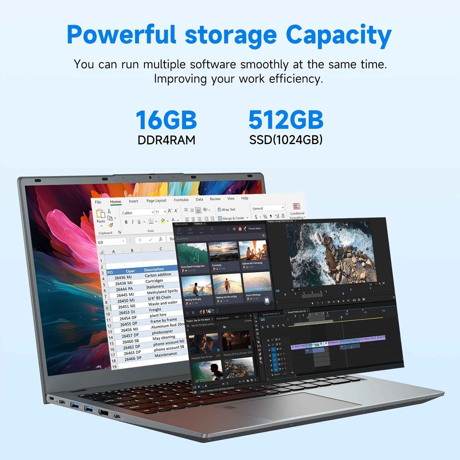 15.6-inch Laptop Gaming Computer, Core I5 1240P Processor, 8-core 12 Thread, 3.3GHz Clock Speed, 16GB for RAM, 512GB ROM, Cheap Laptop PC Suitable for Students And Office, Christmas Gift for Family And Friends